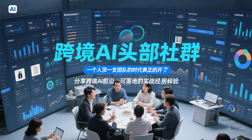跨境AI头部社群，一个人顶一支团队的时代真正的开始了，分享跨境AI前沿，可落地的实战经验（更新261023）