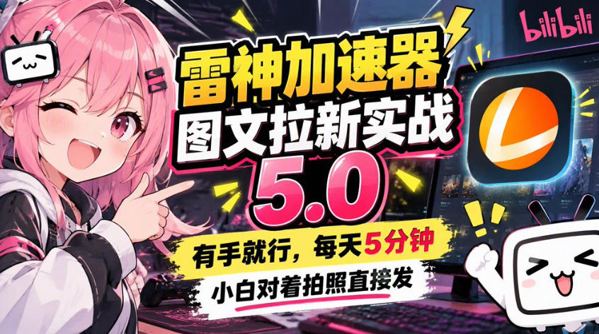 雷神加速器图文拉新实战5.0,有手就行,小白对着拍照发-星阳网创