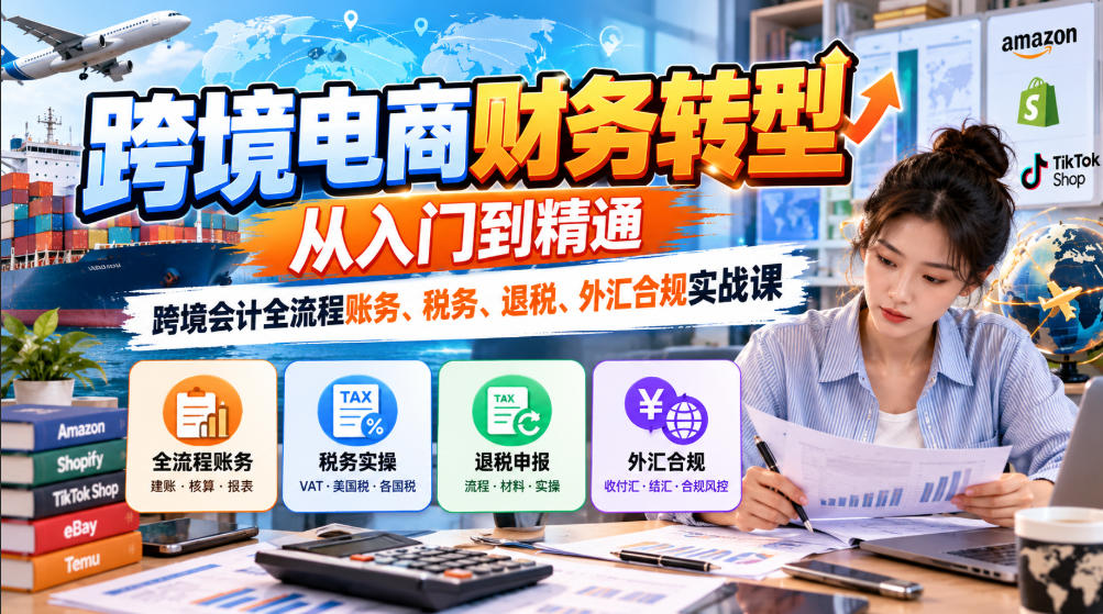 跨境电商财务转型：从入门到精通｜跨境会计全流程账务、税务、退税、外汇合规实战课-星阳网创