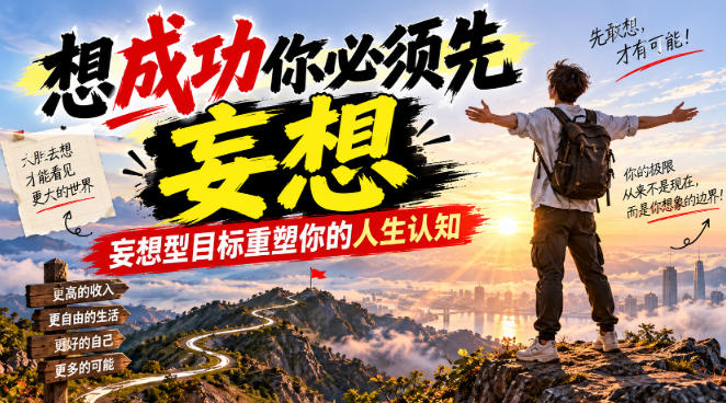 付费文章：想成功你必须先妄想，妄想型目标重塑你的人生认知-星阳网创