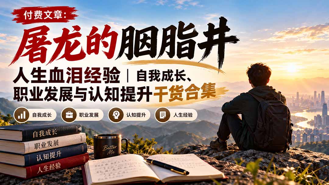 付费文章：屠龙的胭脂井人生血泪经验｜自我成长、职业发展与认知提升干货合集-星阳网创