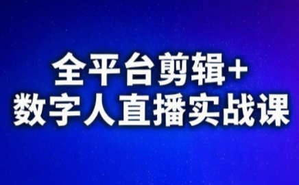 视频号、快手、抖音全平台剪辑+数字人直播实战课(更新)-星阳网创