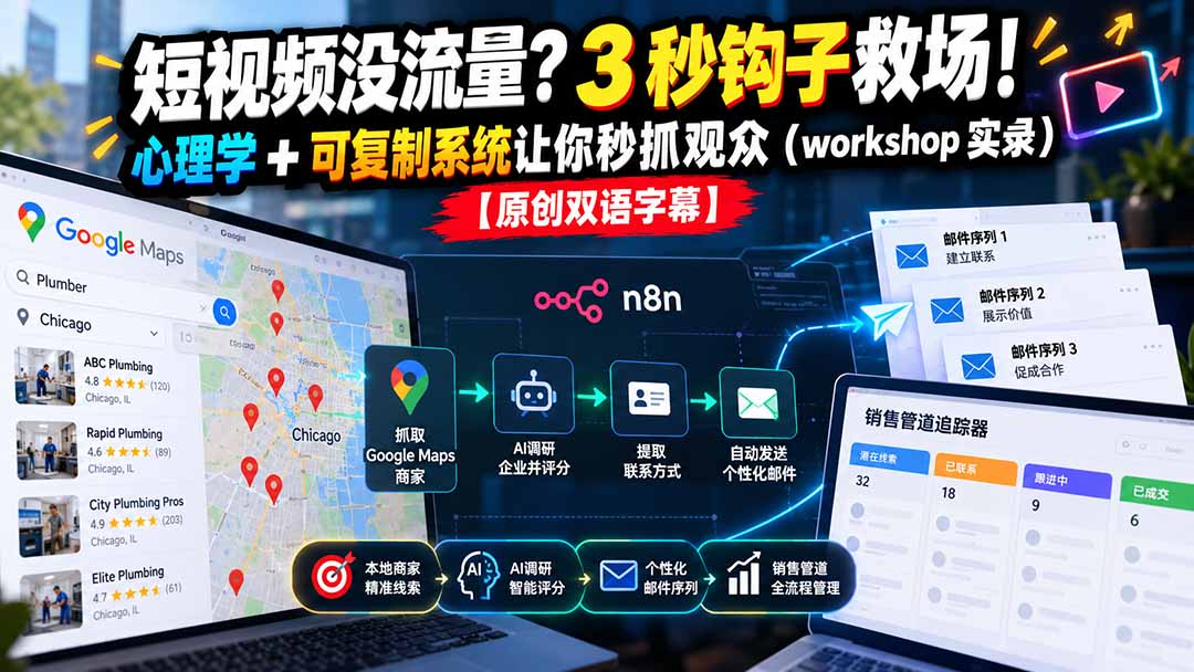 短视频没流量?3 秒钩子救场!心理学 + 可复制系统让你秒抓观众(workshop 实录-星阳网创