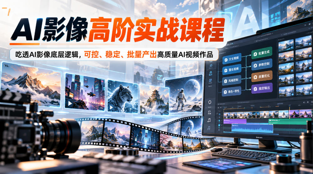 AI影像高阶实战课程,吃透AI影像底层逻辑,可控、稳定、批量产出高质量AI视频作品-星阳网创