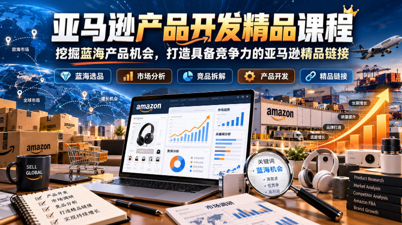 亚马逊产品开发精品课程，挖掘蓝海产品机会，打造具备竞争力的亚马逊精品链接-星阳网创