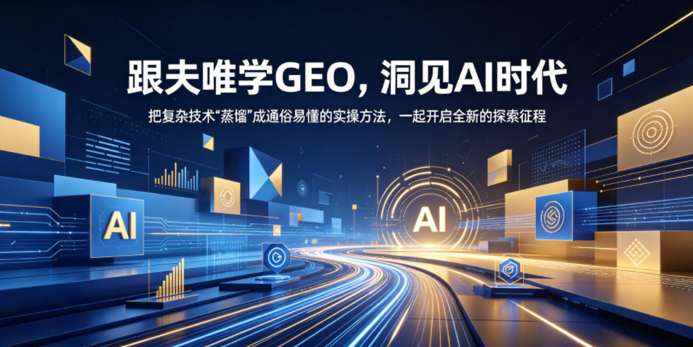 跟夫唯学GEO，洞见AI时代，把复杂技术“蒸馏”成通俗易懂的实操方法，一起开启全新的探索征程(更新26年10月)-星阳网创