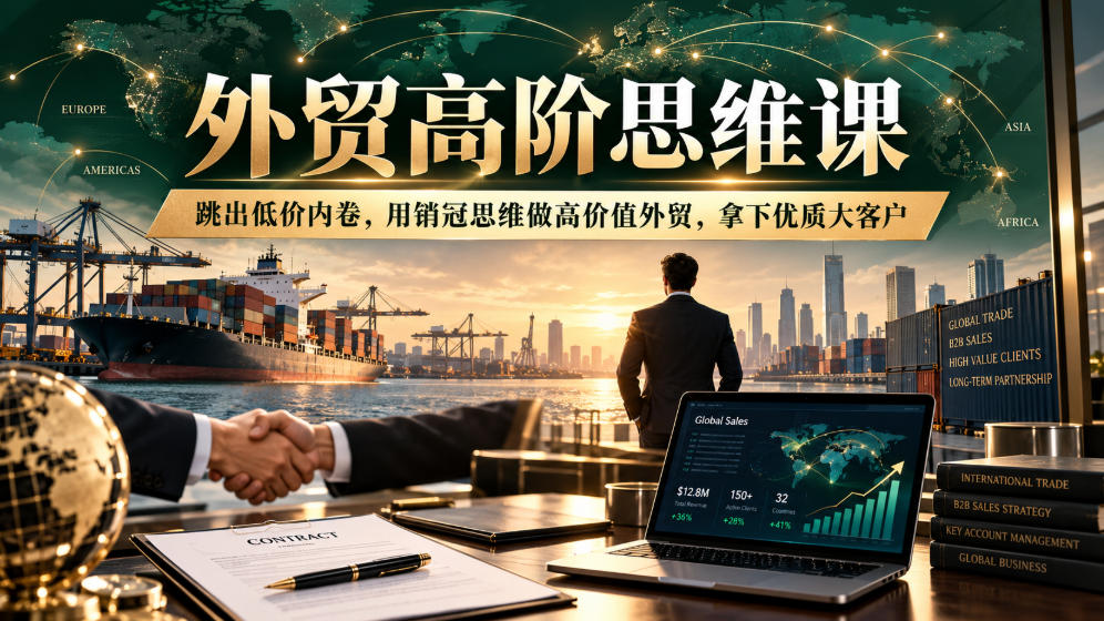 外贸高阶思维课，跳出低价内卷，用销冠思维做高价值外贸，拿下优质大客户-星阳网创