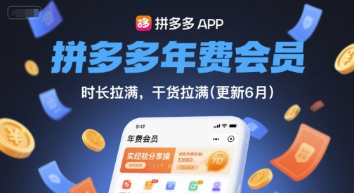 拼多多年费会员,实经验分享操,时长拉满,干货拉满(更新260817)-星阳网创