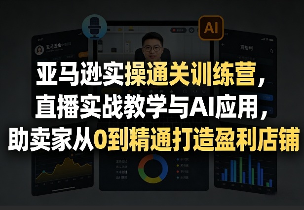 亚马逊实操通关训练营,直播实战教学与AI应用,助卖家从0到精通打造盈利店铺(更新8月17日)-星阳网创