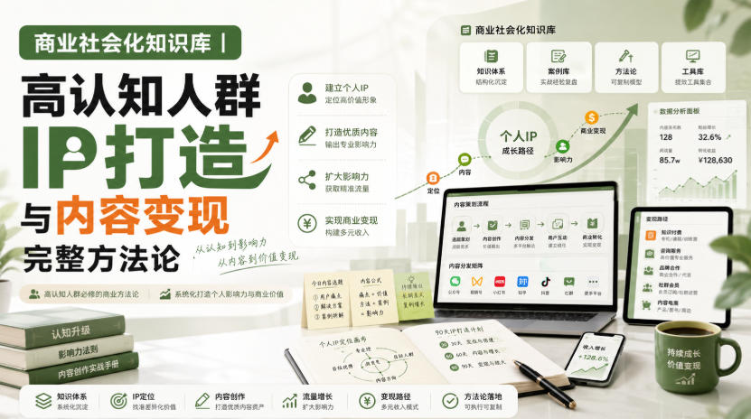 商业社会化知识库|高认知人群IP打造与内容变现完整方法论【文档】-星阳网创