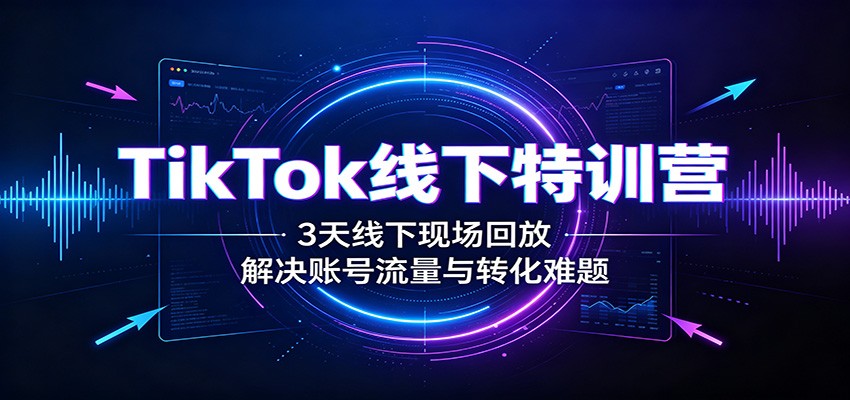 TikTok线下特训营:3天线下现场回放,解决账号流量与转化难题-星阳网创