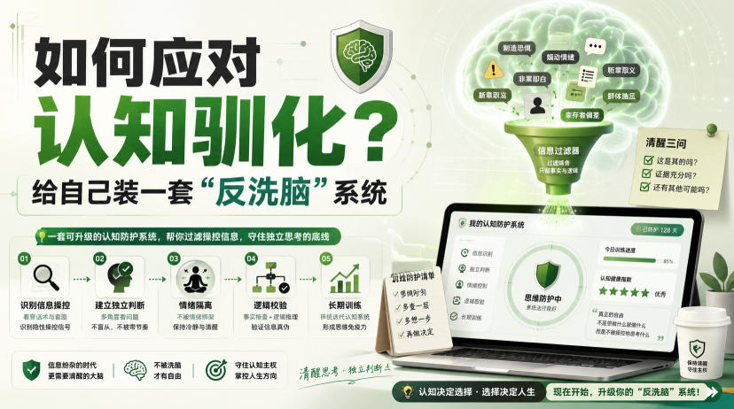 付费文章:如何应对认知驯化?给自己装一套“反洗脑”系统-星阳网创