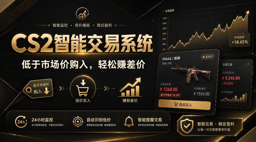 CS2智能交易系统,轻松賺差价|自动运行,无需自己挂G|数据支持任何形式验证【揭秘】-星阳网创