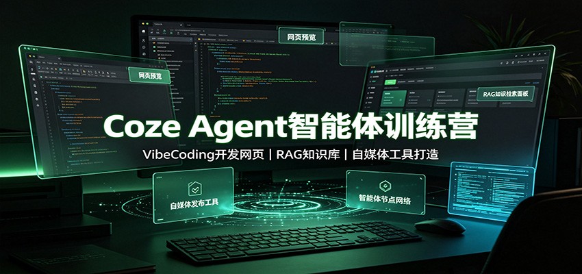 Coze Agent智能体训练营:VibeCoding开发网页,RAG知识库,自媒体工具打造-星阳网创