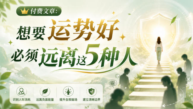 付费文章：想要运势好，必须远离这5种人-星阳网创