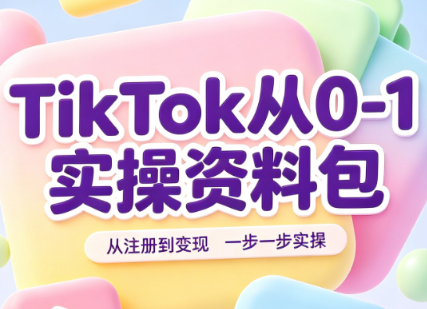 TikTok从0-1实操资料包:养号SOP+爆款公式+投流手册-星阳网创