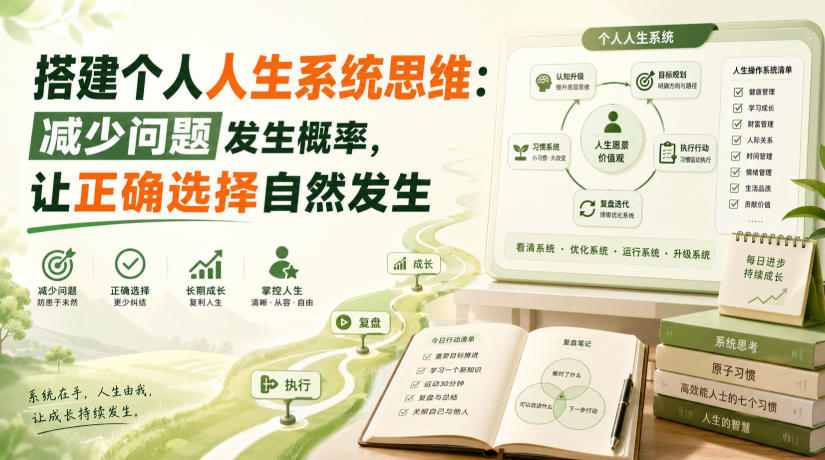 付费文章:搭建个人人生系统思维:减少问题发生概率,让正确选择自然发生-星阳网创