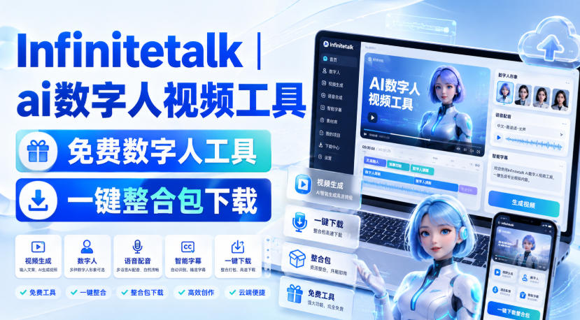 Infinitetalk丨ai数字人视频工具,免费数字人工具,一键整合包下载-星阳网创