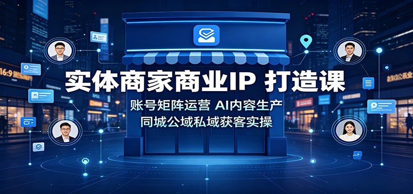 实体商家商业IP打造课:账号矩阵运营,AI内容生产,同城公域私域获客实操-星阳网创