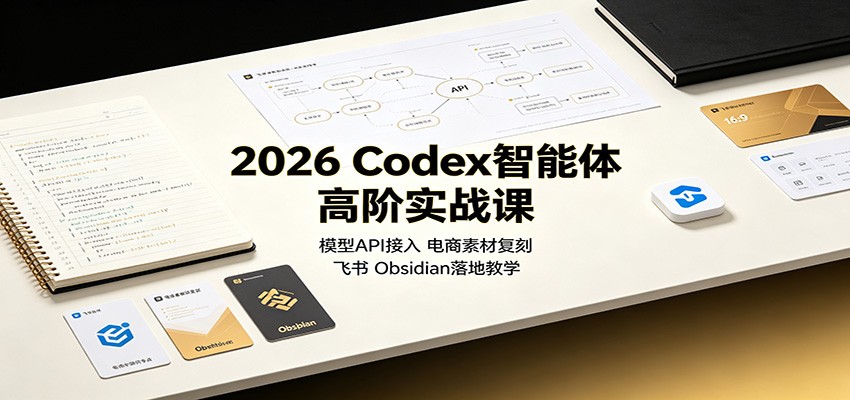 2026 Codex智能体高阶实战课:模型API接入,电商素材复刻,飞书Obsidian落地教学-星阳网创