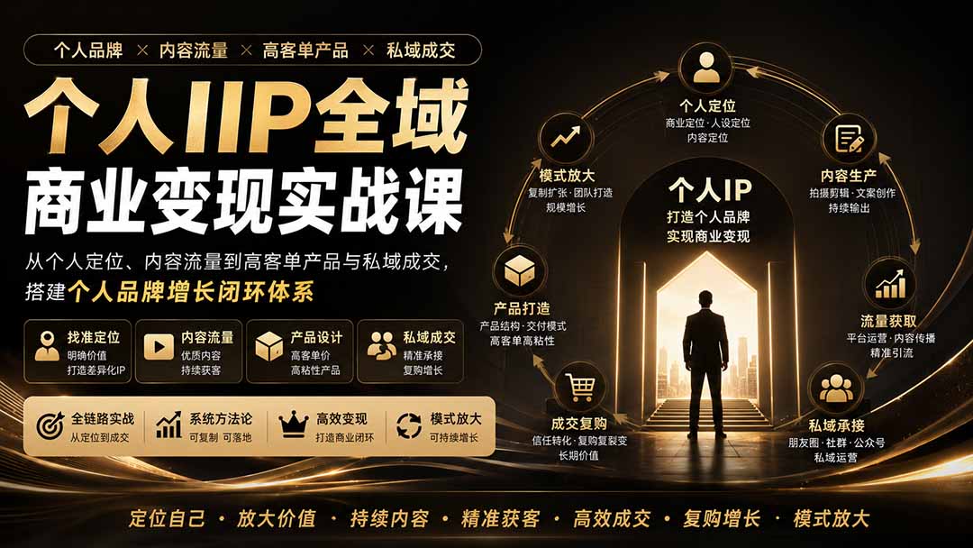 个人IP全域商业变现实战课 (无水印-星阳网创