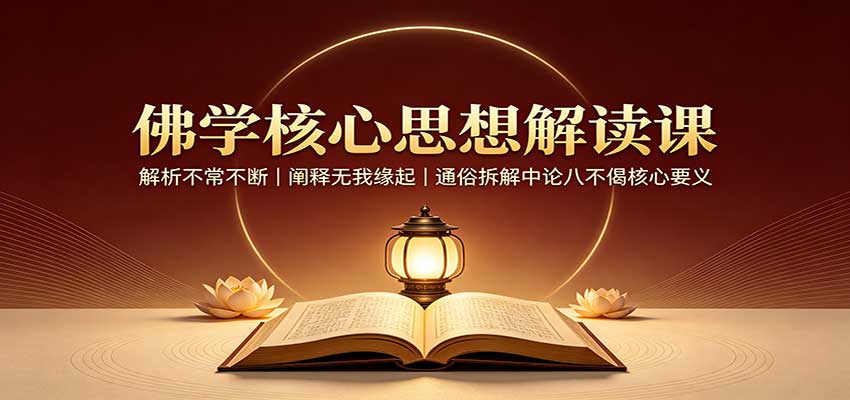 佛学核心思想解读课：解析不常不断，阐释无我缘起，通俗拆解中论八不偈核心要义-星阳网创