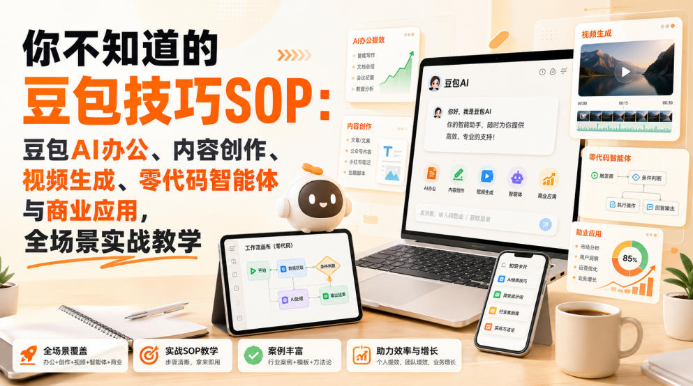 你不知道的豆包技巧SOP:豆包AI办公、内容创作、视频生成、零代码智能体与商业应用,全场景实战教学-星阳网创