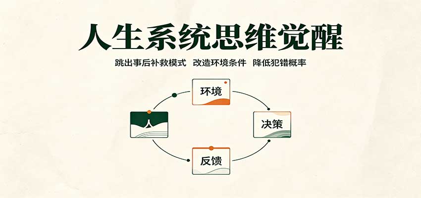 人生系统思维觉醒：跳出事后补救模式，改造环境条件，降低犯错概率-星阳网创