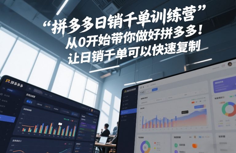 拼多多日销千单训练营,从0开始带你做好拼多多,让日销千单可以快速复制(更新26年8月)-星阳网创