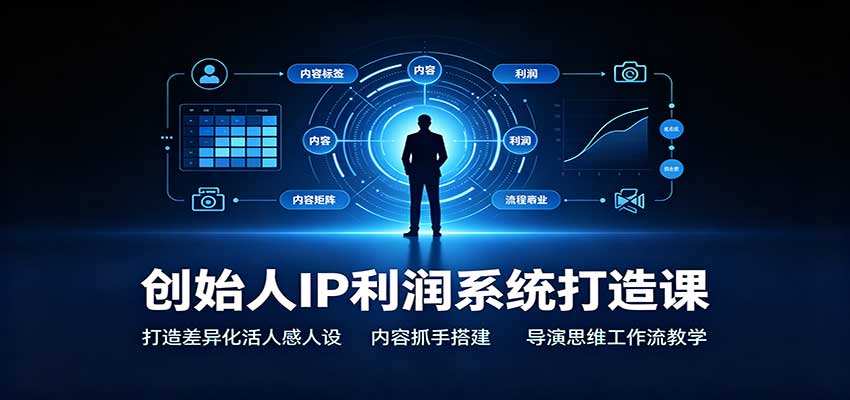 创始人IP利润系统打造课:打造差异化活人感人设,内容抓手搭建,导演思维工作流教学-星阳网创