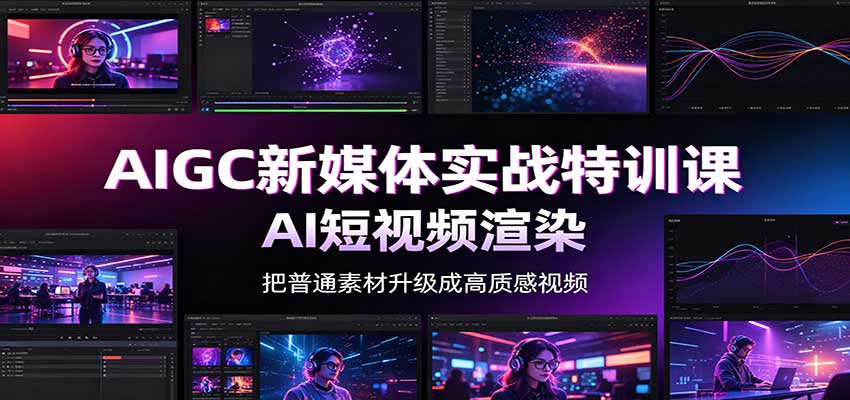 AIGC新媒体实战特训课:工具入门实操,AI短视频渲染,数字人商业视频制作-星阳网创