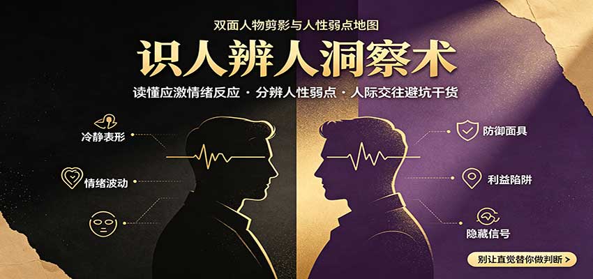 识人辨人终极心法:读懂应激情绪反应,分辨人性弱点,人际交往避坑干货-星阳网创