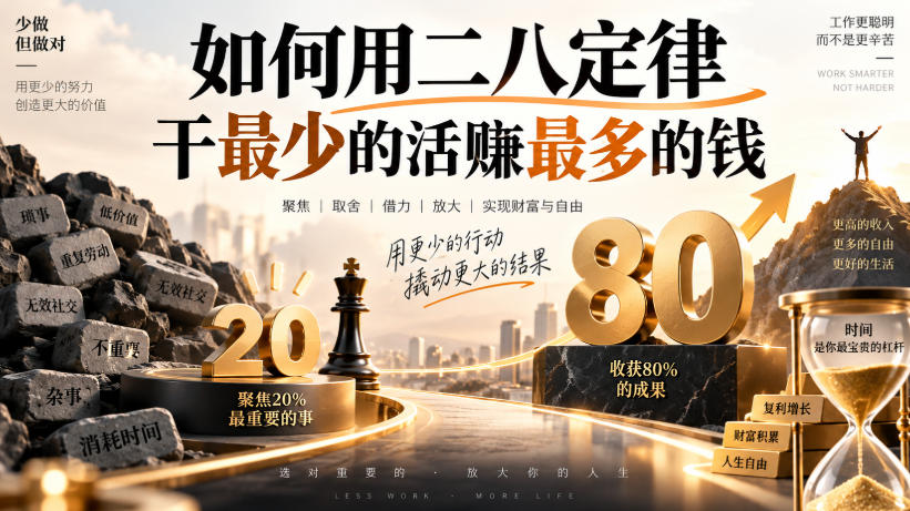 付费文章:如何用二八定律干最少的活賺最多的钱-星阳网创