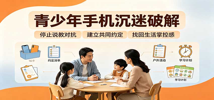 青少年手机沉迷破解:跳出管控说教思维,六步法引导孩子夺回注意力掌控权-星阳网创