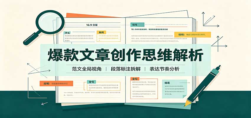 爆款文章创作思维解析:全局视角拆解范文,梳理行文逻辑,搭配真实拆文实操案例-星阳网创