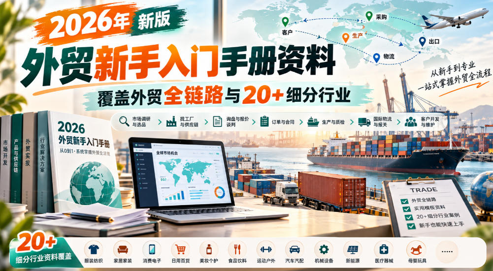 2026年新版外贸新手入门手册资料，覆盖外贸全链路与20+细分行业-星阳网创