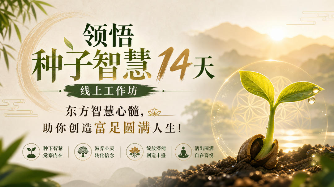 鹿大米领悟种子智慧14天线上工作坊,东方智慧心髓,助你创造富足圆满人生!-星阳网创
