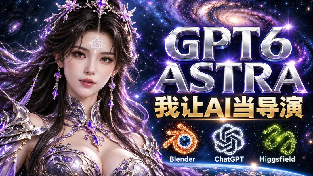 让GPT-6 Astra当导演!Higgsfield和Blender实战打造30秒玄幻精准运镜短片!-星阳网创