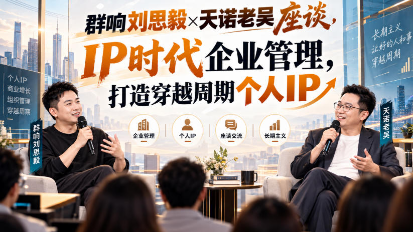 群响刘思毅×天诺老吴座谈,IP时代企业管理,打造穿越周期个人IP-星阳网创