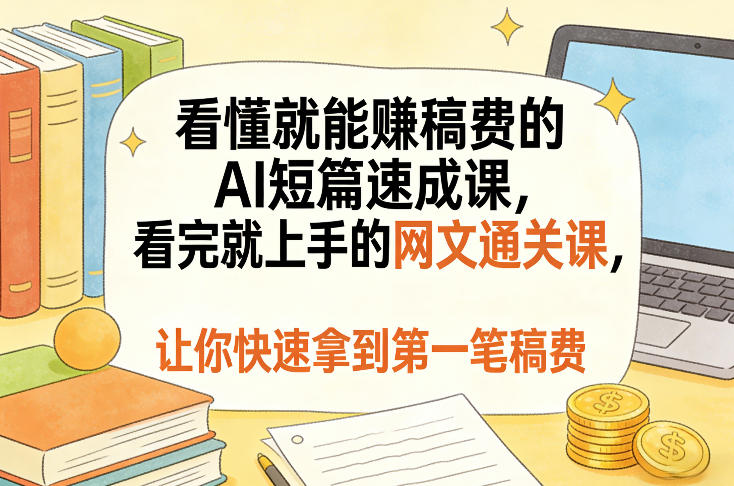 看懂就能賺稿费的AI短篇速成课,看完就上手的网文通关课,让你快速拿到第一笔稿费(更新1008)-星阳网创