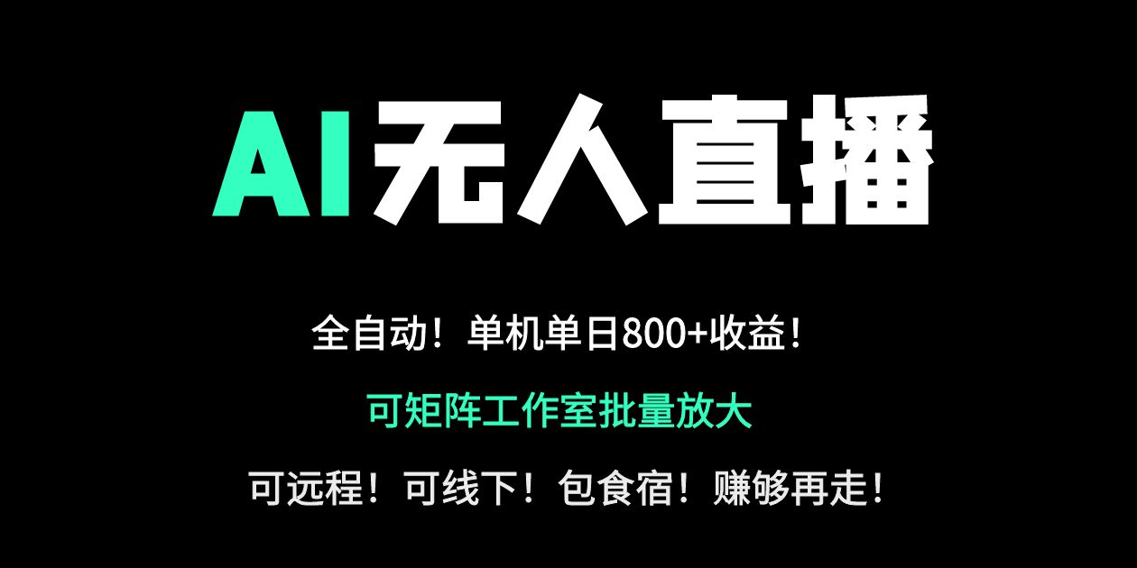 (14179期)24小时自动带货!AI无人直播副业日赚800+,轻资产创业首选-星阳网创