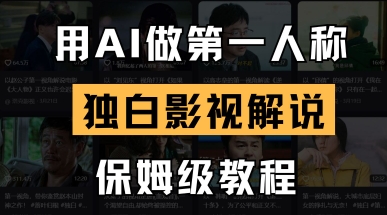 用AI做第一人称独白影视解说,手把手教学,保姆级教程-星阳网创