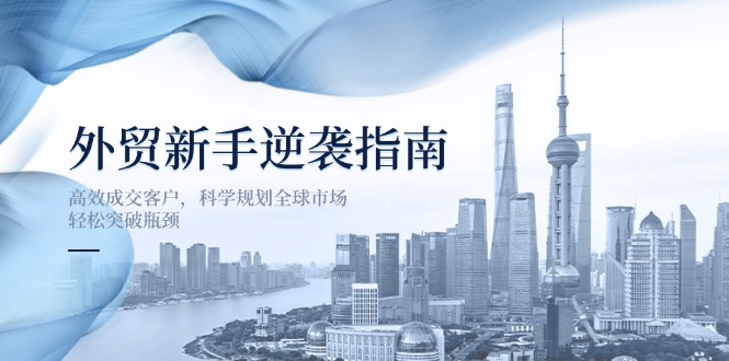 (14201期)外贸新手逆袭指南:高效成交客户,科学规划全球市场,轻松突破瓶颈-星阳网创