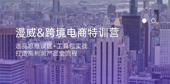 （14295期）漫威 跨境电商特训营：选品思维误区+工具包实战，打造高利润产品全流程-星阳网创