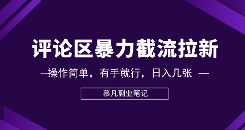 评论区暴力截流拉新:捡钱项目,操作简单,有手就行,日入几张-星阳网创