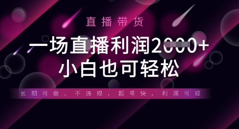 半无人直播带货,一场利润数张,适合所有平台玩法,小白也可轻松-星阳网创